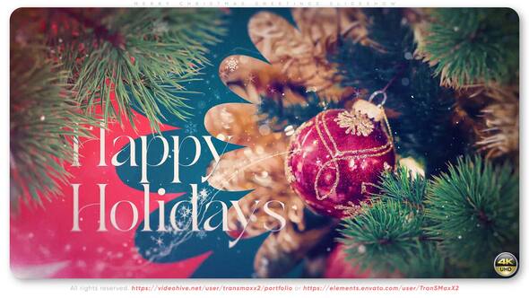 Videohive Merry Christmas Greetings Slideshow Openers template preview