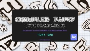 Videohive Crumpled Paper Typeface Maker Titles template preview