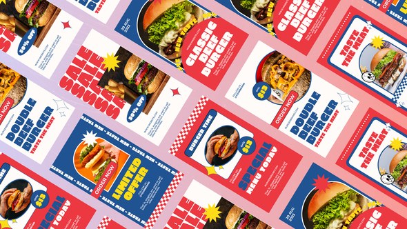 Videohive Spake Burger Shop Instagram Reel Product Promo template preview