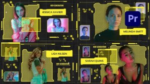Cyberpunk Scan Premiere Pro template preview