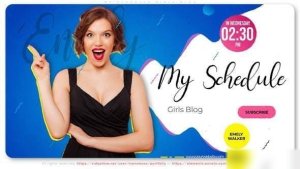 Videohive My Schedule. Girls Blog Openers template preview