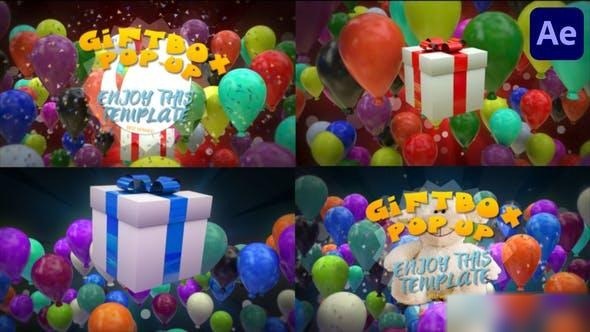Videohive Gift Box Pop Up for After Effects Openers template preview