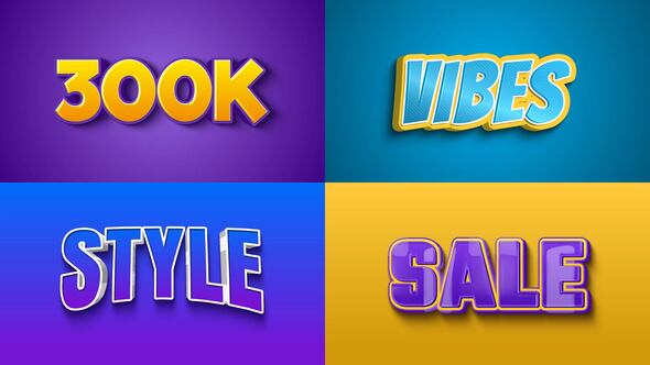 Videohive Text Effect - 3D Style 01 Titles template preview