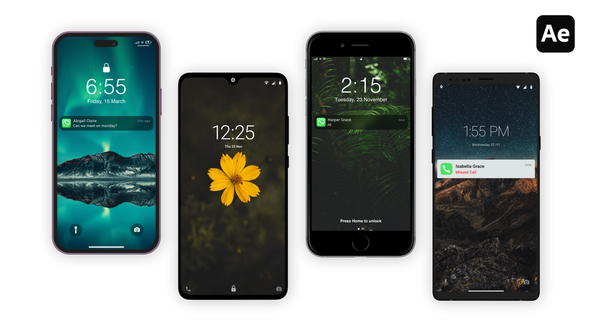Videohive Phone Lock Screens Elements template preview