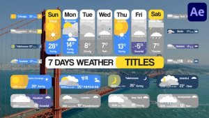 Videohive 7 Days Weather Titles for After Effects Titles template preview