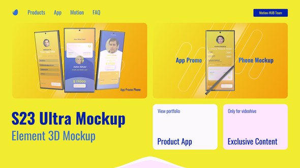 Videohive App Mockup Element 3D Product Promo template preview