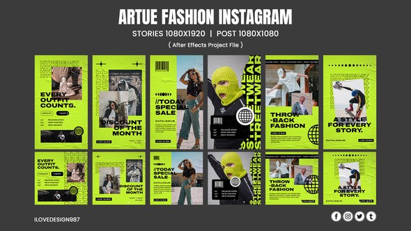 Videohive Artue Fashion Instagram Product Promo template preview