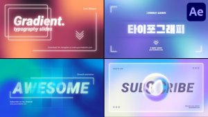 Videohive Gradients Typography | After Effects 49881295 Titles template preview