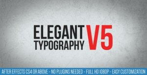 Elegant Typography V5 Video Displays template preview