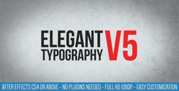 Elegant Typography V5 Video Displays template preview