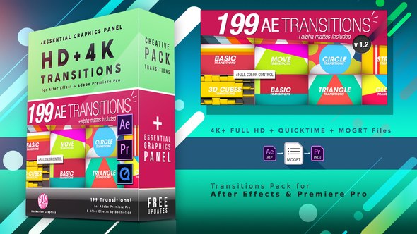199 Transitions Pack Video Displays template preview