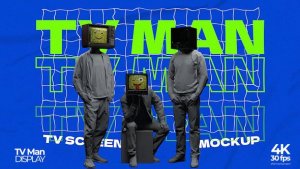 Videohive TV man Video Display Video Displays template preview