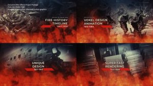 Videohive Fire History Timeline Video Displays template preview