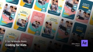 Videohive Kids Coding Course - Social Media Reels After Effect Template Product Promo template preview
