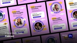 Social Media Reels Podcast Premiere Pro Templates Premiere Pro template preview