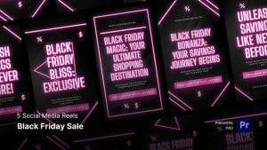 Social Media Reels Black Friday Sale Premiere Pro Templates Premiere Pro template preview