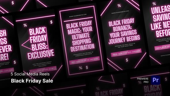 Social Media Reels Black Friday Sale Premiere Pro Templates Premiere Pro template preview