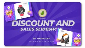 Discount and Sales Slideshow Video Displays template preview