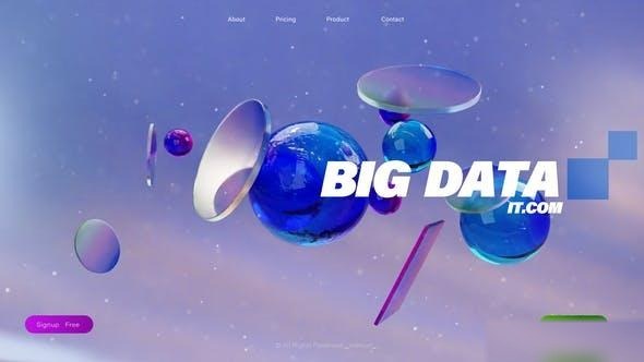 Videohive 3D Glass Colorful Elements IT Opener Openers template preview