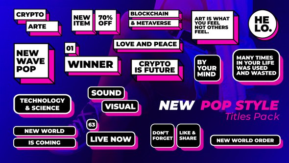 Videohive New Pop Titles Titles template preview