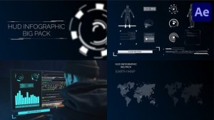 Videohive Hud Infographic Big Pack for After Effects Elements template preview