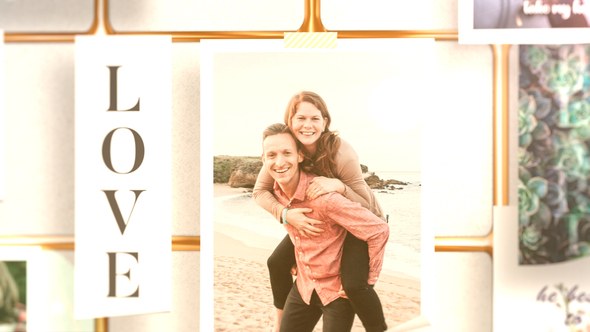 Videohive Gold Wire Photo Slideshow Video Displays template preview