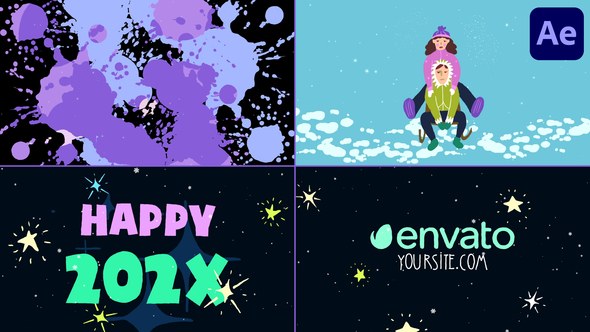 Videohive Sleigh Ride Christmas Logo | After Effects Logo Stings template preview