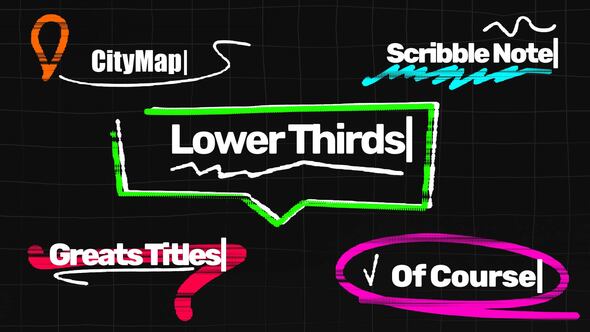 Videohive Scribble Lower Thirds 59428704 Titles template preview