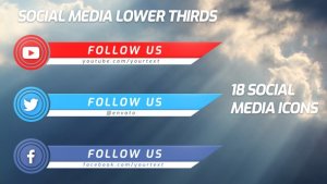 Social Media Lower Thirds Video Displays template preview