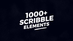 1000 Scribble Elements Video Displays template preview