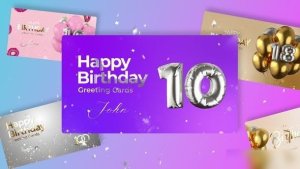 Videohive Happy Birthday Greeting Cards Openers template preview