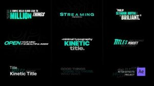 Videohive Title - Kinetic Titles After Effects Template 57827201 Titles template preview