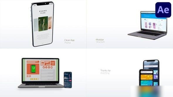 Videohive Clean App Promo for After Effects Openers template preview