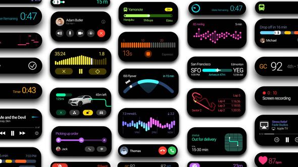 Videohive Dynamic island phone interface Elements template preview