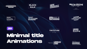 Videohive Minimal Title Animations 56306704 Titles template preview