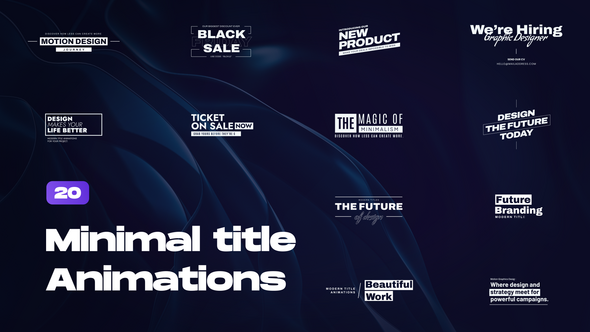 Videohive Minimal Title Animations 56306704 Titles template preview