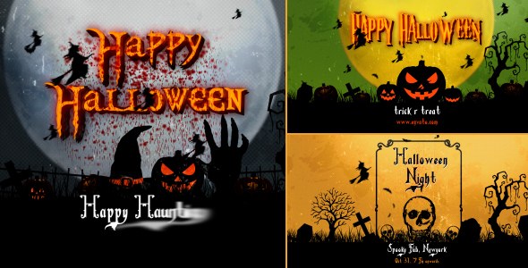 Videohive Halloween Vintage Openers Openers template preview