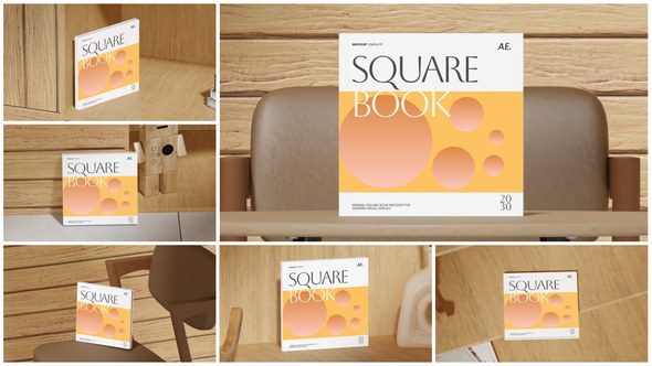 Videohive Square Book Mockup Product Promo template preview