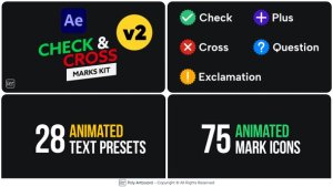 Videohive Check & Cross Marks Vol.2 For After Effects Elements template preview
