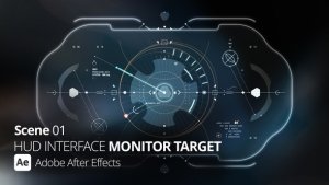 Videohive HUD Interface Monitor Target 01 Ae Infographics template preview