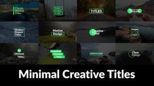 Videohive Minimal Creative Titles Titles template preview