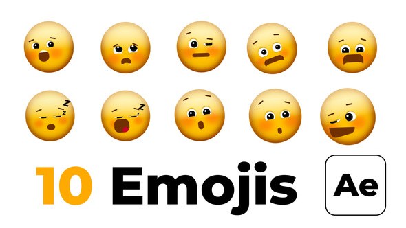 Videohive Emoji Icons Elements template preview