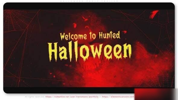 Videohive Halloween Party Trailer Openers template preview
