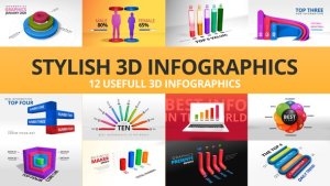 Videohive Stylish 3D Infographics Infographics template preview
