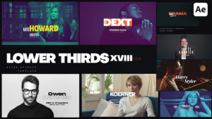Videohive Lower Thirds XVIII Titles template preview
