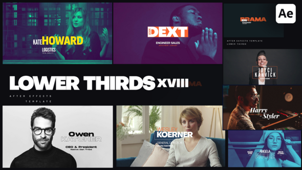 Videohive Lower Thirds XVIII Titles template preview