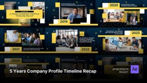 Videohive Intro/Opening - 5 Years Company Profile Timeline Recap After Effects Project Files Openers template preview