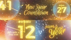 New Year Countdown 2023 Video Displays template preview