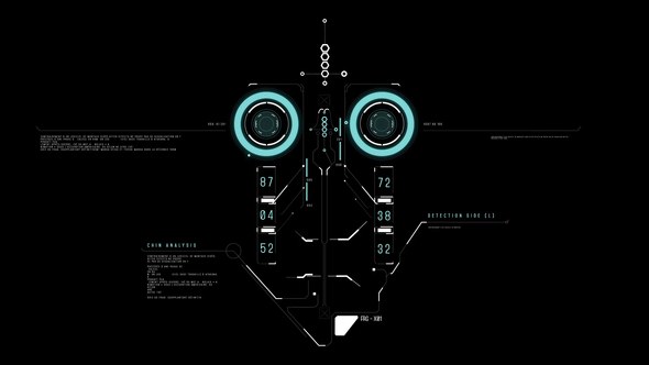 Videohive HUD Face Recognition Infographics template preview
