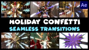 Videohive Holiday Confetti Seamless Transitions | After Effects Elements template preview